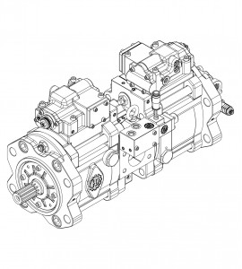 Główna pompa hydrauliczna K3V112DT-1DFR-9N62-2 do koparki gąsienicowej Hyundai R250LC-9 S