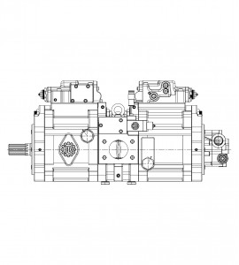 Główna pompa hydrauliczna K3V112DT-1DFR-9N62-2 do koparki gąsienicowej Hyundai R250LC-9 S