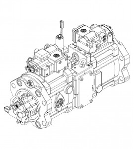 Główna pompa hydrauliczna K3V112DTP-1HFR-9N62 do koparki gąsienicowej Hyundai R210LC-9S