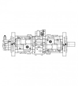 Główna pompa hydrauliczna K5V140DTP-1J9R-9C12-1AL (without PTO) do koparki gąsienicowej Hyundai R290LC-7A