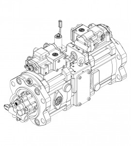 Główna pompa hydrauliczna K3V112DTP-1HFR-9P12 do koparki gąsienicowej Hyundai R210LC-9H