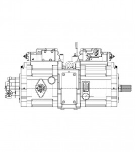 Główna pompa hydrauliczna K3V112DTP-1HFR-9P12 do koparki gąsienicowej Hyundai R210LC-9H