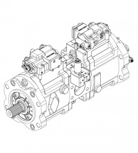 Główna pompa hydrauliczna K3V140DT-1CER-9C12-D do koparki gąsienicowej Hyundai R290LC-7