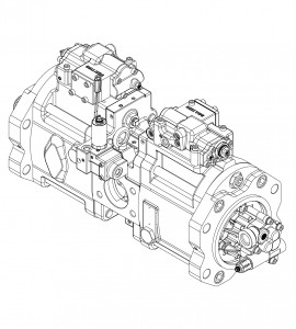 Główna pompa hydrauliczna K3V140DT-1CER-9C12-D do koparki gąsienicowej Hyundai R290LC-7