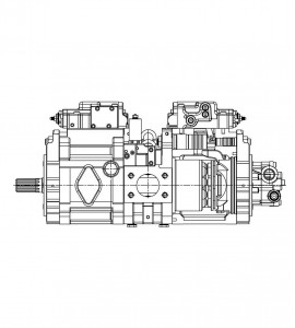 Główna pompa hydrauliczna K3V180DT-1PER-9N56 do koparki gąsienicowej Volvo EC360B