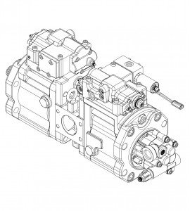 Główna pompa hydrauliczna K3V63DT-1R0R-9C0S-1DL do koparki gąsienicowej Hyundai R140LC-7