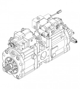 Główna pompa hydrauliczna K3V63DT-1R0R-9C0S-1DL do koparki gąsienicowej Hyundai R140LC-7