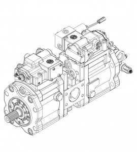 Główna pompa hydrauliczna K3V63DT-1ZDR-9NOT do koparki gąsienicowej Volvo EC140B