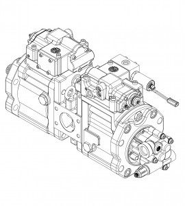 Główna pompa hydrauliczna K3V63DT-1ZDR-9NOT do koparki gąsienicowej Volvo EC140B