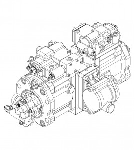 Główna pompa hydrauliczna K3V63DTP-1RPR-9C25 do koparki kołowej  JCB JS 160 W