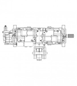 Główna pompa hydrauliczna K3V63DTP-1RPR-9C25 do koparki kołowej  JCB JS 160 W