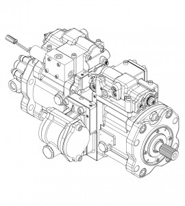 Główna pompa hydrauliczna K3V63DTP-1RPR-9C25 do koparki kołowej  JCB JS 160 W