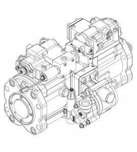 Główna pompa hydrauliczna K5V80DTP-1RPR-9C18 do koparki kołowej  JCB JS 175 W