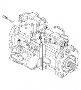 Główna pompa hydrauliczna K5V80DTP-1RPR-9C18 do koparki kołowej  JCB JS 175 W